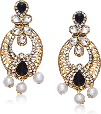 MEENAZ Designer Earrings Cubic Zirconia, Crystal Alloy Drops & Danglers