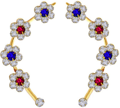 

Being Women Floral Stone Studded Fashion Alloy Cuff Earring