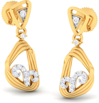 

Jisha The Taashi Yellow Gold 18kt Diamond Drop Earring
