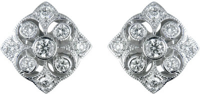 

Facetzinspire Real Diamond Sterling Silver Stud Earring