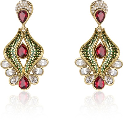 

VK Jewels Divine Red Drop Cubic Zirconia Alloy Drop Earring