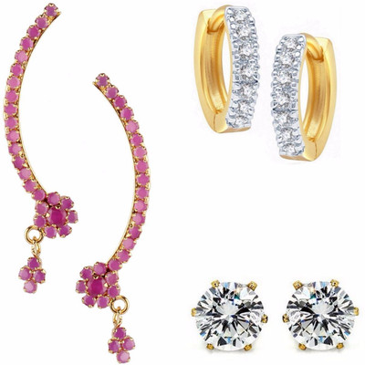 Parinaaz Style Diva Cubic Zirconia Alloy Earring Set