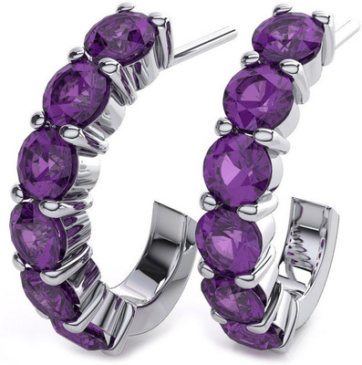 

Kataria Jewellers Designer Silver Hoop Earring