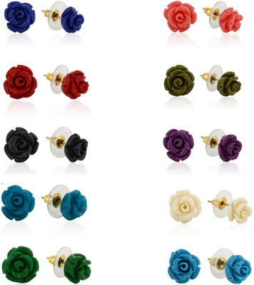 

Nisa Pearls Synthetic Coral designer Earrings Alloy Stud Earring