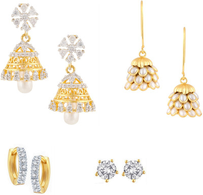

Parinaaz Style Diva Cubic Zirconia Alloy Earring Set