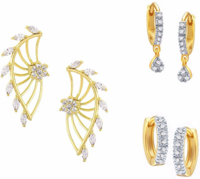 

Parinaaz Style Diva Cubic Zirconia Alloy Earring Set