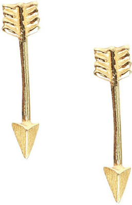 

LeCalla Gold Arrow Cupid Sterling Silver Stud Earring