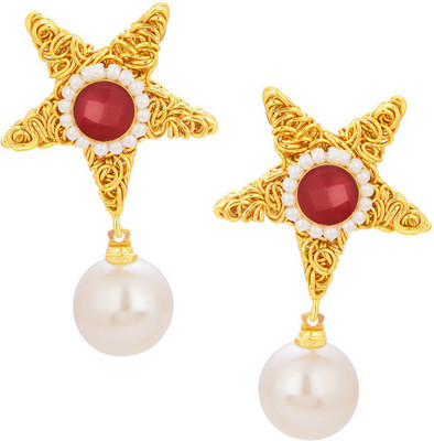 

Sukkhi Splendid Star Gold Plated Alloy Drop Earring
