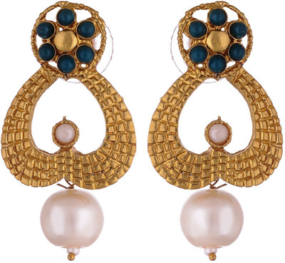 

Kshitij Jewels Kundan Polki Range Alloy Drop Earring