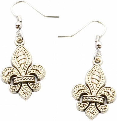 

Oomph Silver White Asian Floral Fashion Jewellery for Women & Girls Metal Dangle Earring