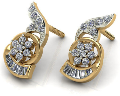 

GehnaBox The Samali Yellow Gold 18kt Diamond Stud Earring