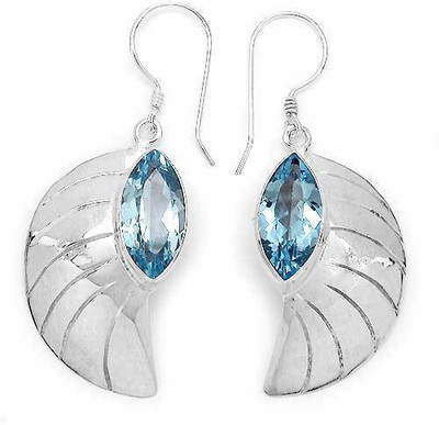 

Johareez Floral Topaz Sterling Silver Dangle Earring