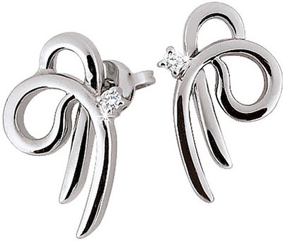 

Kataria Jewellers Floral Diamond Silver Stud Earring