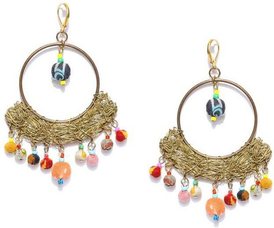 

Blissdrizzle Gold-Toned Metal Dangle Earring