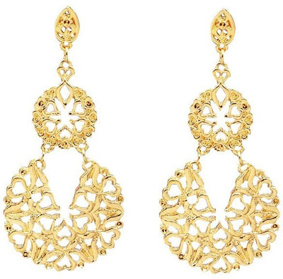 

Oomph Gold Floral Filigree Fashion Jewellery for Women & Girls Metal Dangle Earring