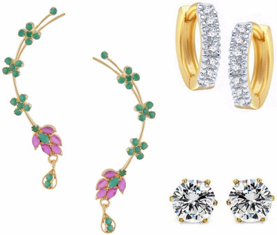 

Parinaaz Style Diva Cubic Zirconia Alloy Earring Set
