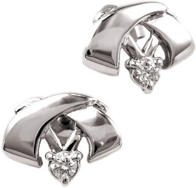 

Kataria Jewellers Single Solitiare Diamond Silver Stud Earring