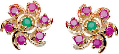 

Pink Rose Magestic stone Alloy Stud Earring
