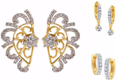 

Parinaaz Style Diva Cubic Zirconia Alloy Earring Set