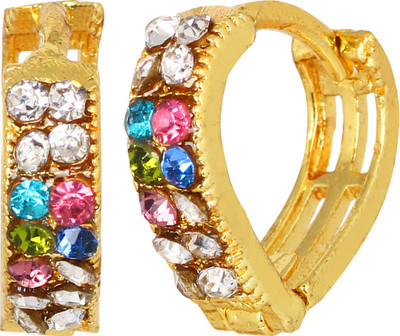 GoldNera Multi studded Brass Huggie Earring GoldNera Earrings