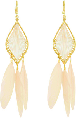

Aaishwarya Thread Designed Light Peach Feather Alloy Dangle Earring