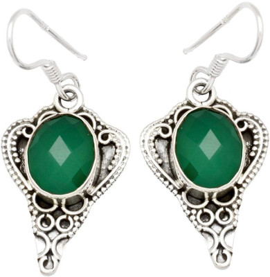 

YugshaJewels Elegant YJE-1138 Onyx Sterling Silver Dangle Earring
