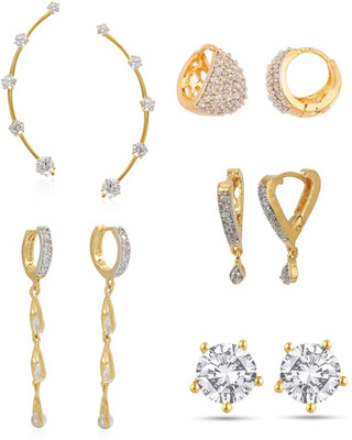 

Jewels Gold Cubic Zirconia Alloy Earring Set