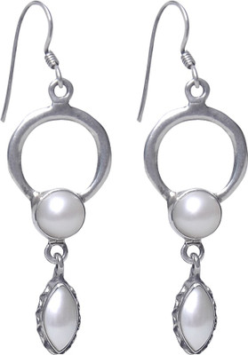 

Abhooshan Unique Designs Pearl Sterling Silver Dangle Earring