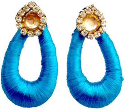 TrendyTrendy TrendyTrendy Silk Thread Jhumka-Blue chandbali Plastic Jhumki Earring available at flipkart for Rs.120