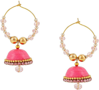 Halowishes Elegant Look with Clip-on Earring Hancrafted Baali Jhumka Paper Jhumki Earring available at flipkart for Rs.279