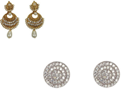 

Rashi Jewellery Style Diva 2 Combo Cubic Zirconia Alloy Earring Set