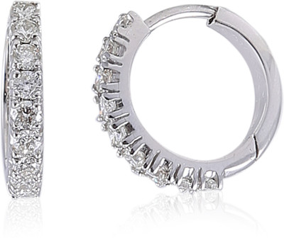 

Jisha Yellow Gold 14kt Diamond Hoop Earring