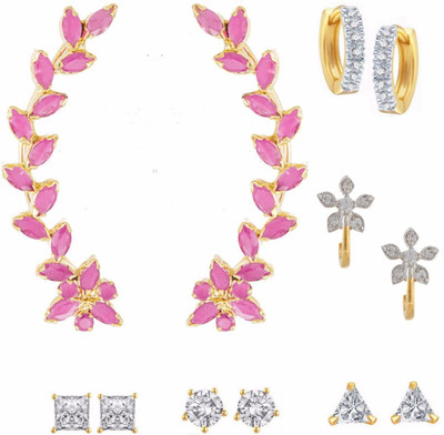 

Parinaaz Style Diva Cubic Zirconia Alloy Earring Set