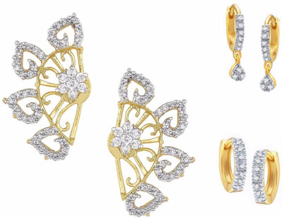 

Parinaaz Style Diva Cubic Zirconia Alloy Earring Set