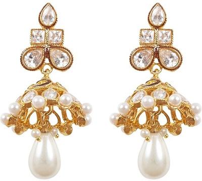 77% OFF on rajwada arts Fancy Jhumka Pearl Brass Jhumki Earring