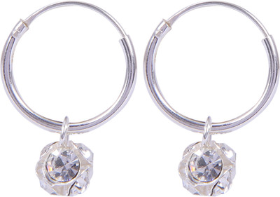 

Abhooshan 12HCB04 Crystal Sterling Silver Hoop Earring
