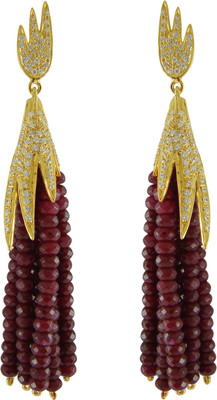 

Aastha Jain ASD-2541 Beads, Cubic Zirconia Sterling Silver Drop Earring