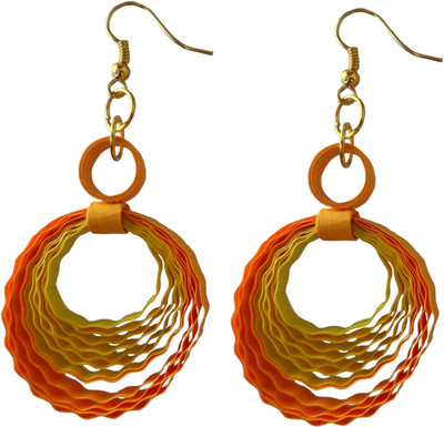 

Designer's Collection Quilled Yellow & Orange Beautiful Paper Dangle Earring