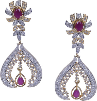 

Handluv Glittering Cubic Zirconia Alloy Drop Earring