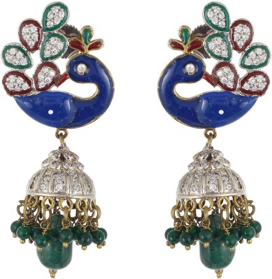 Be You Striking Cubic Zirconia Brass Jhumki Earring