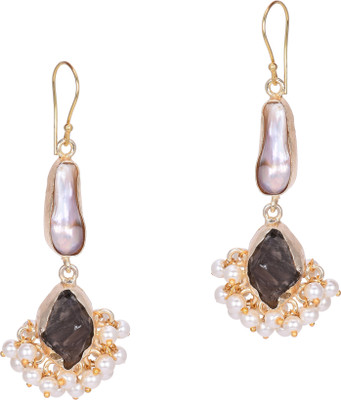 

Studio B40 pearl story Titanium Drusy Alloy Drop Earring