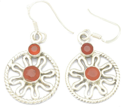 

YugshaJewels Carnelian Sterling Silver Dangle Earring