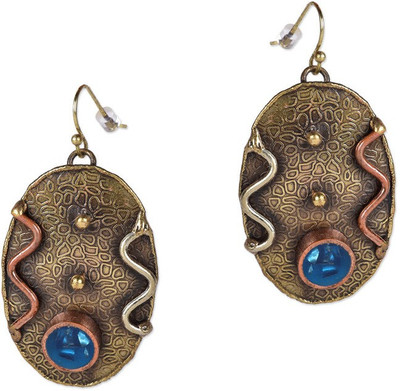 

Blissdrizzle Blue Toned Alloy Dangle Earring