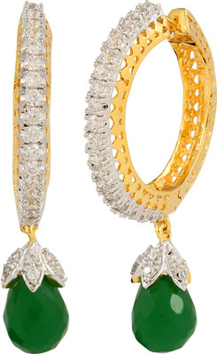 

Affinity Beautiful Round Cubic Zirconia Alloy, Silver Hoop Earring