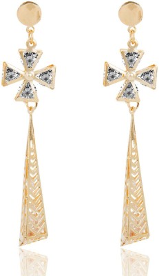 Naveli Designer Gold Plated Light Weight Brass Drops & Danglers