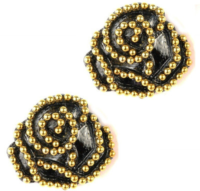

Jazz Jewellery CZ Pearl Design Black Color Traditional Women Alloy Stud Earring