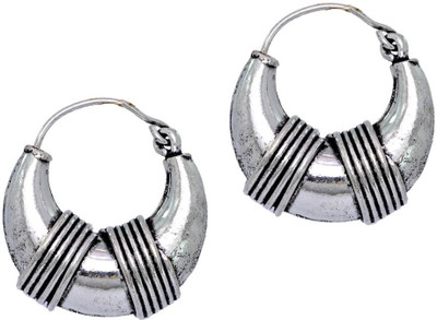 

Jaipur Mart College Wear Oxidised Baali Fashion Alloy Hoop Earring