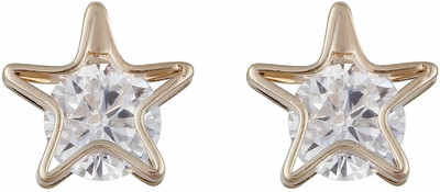 

Aaishwarya Golden Star Crystal Alloy Stud Earring