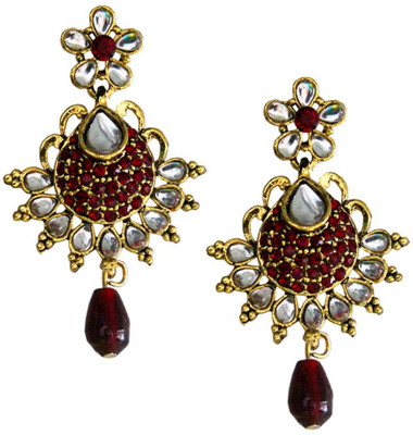 

Being Women Gold Plated Stone with Kundan Studded Fashion Alloy Drop Earring