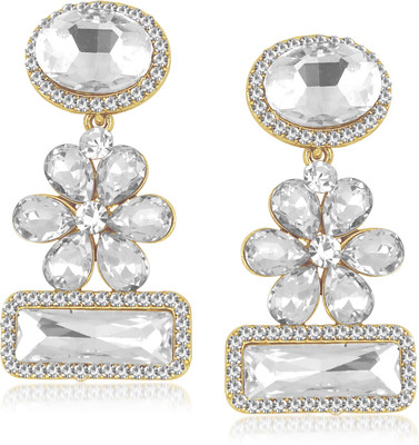 

Meenaz Antique Cubic Zirconia, Crystal Alloy Drop Earring